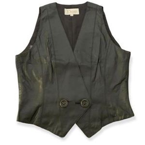 Vintage real leather Dior sleeveless vest